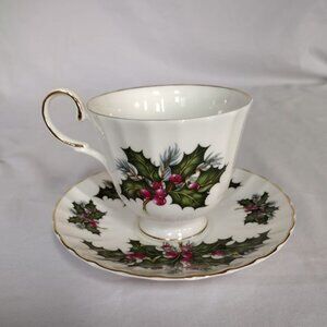 Vintage Royal Stuart Fine Bone China Allyn Nelson Collection Christmas Teacup